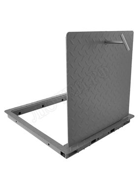 Напольный люк Самоподъемный уголок с рифленым стальным листом Напольный люк Самоподъемный уголок с рифленым стальным листом