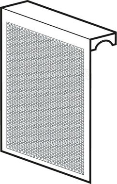 Радиаторный экран с перфорацией Кружок Металлический верх 390*610 Радиаторный экран с перфорацией Кружок Металлический верх 390*610