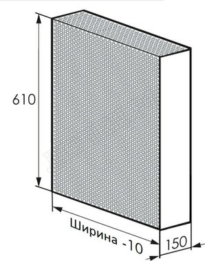 Радиаторный экран С перфорацией Кружок Металлический верх 390*610 Радиаторный экран С перфорацией Кружок Металлический верх 390*610